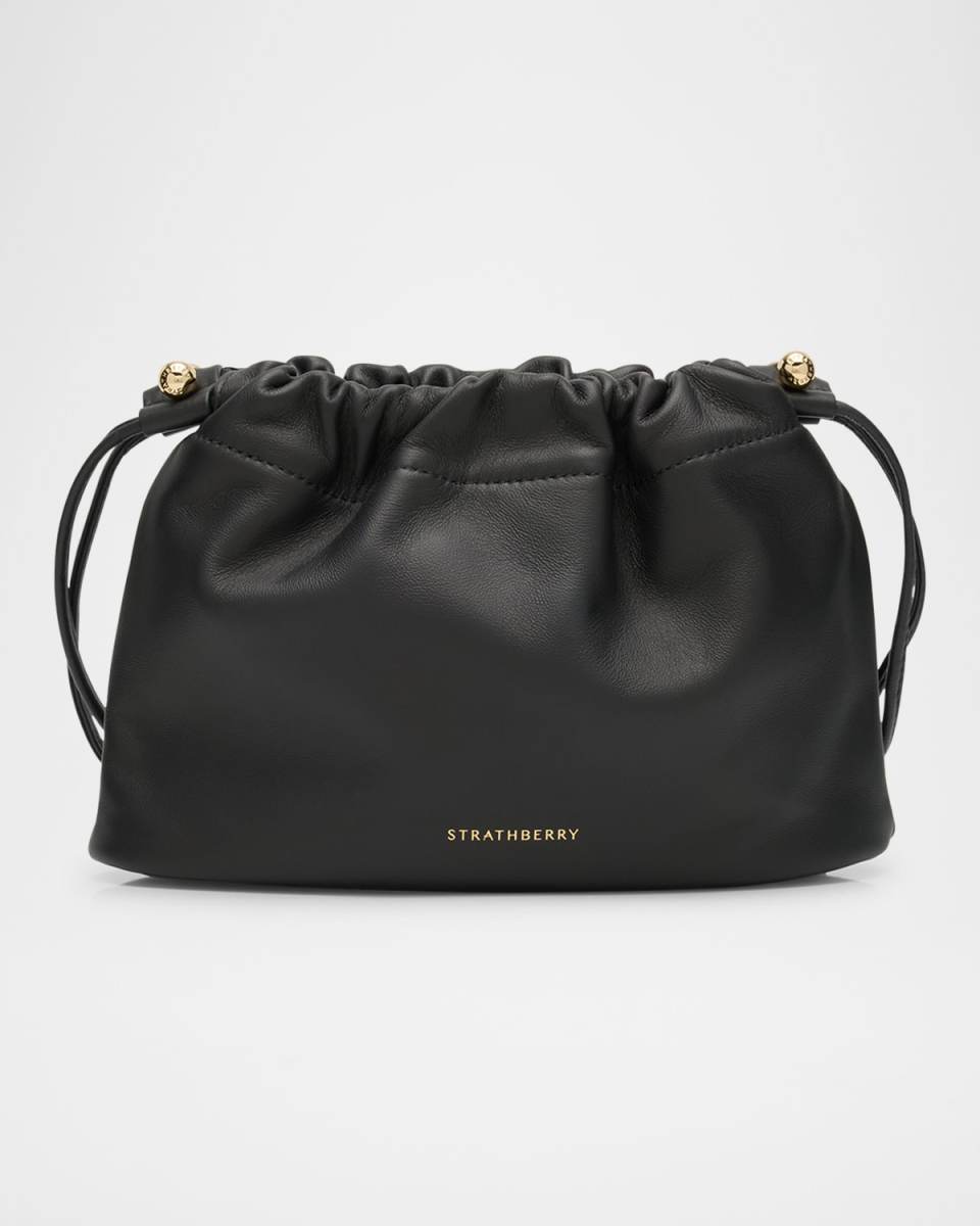Charlotte Drawstring Leather Clutch Bag